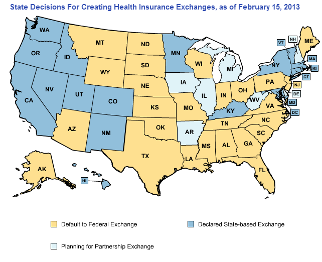 State by State Guide to Health Insurance Exchanges 2013