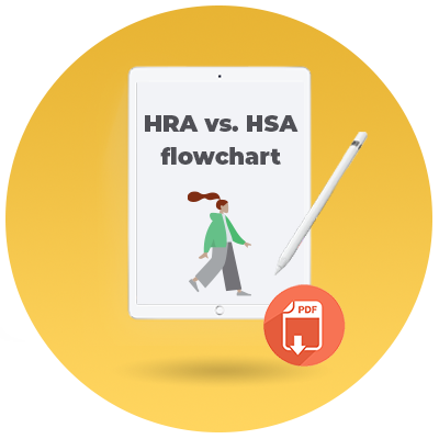 HRA vs. HSA flowchart_CTA icon