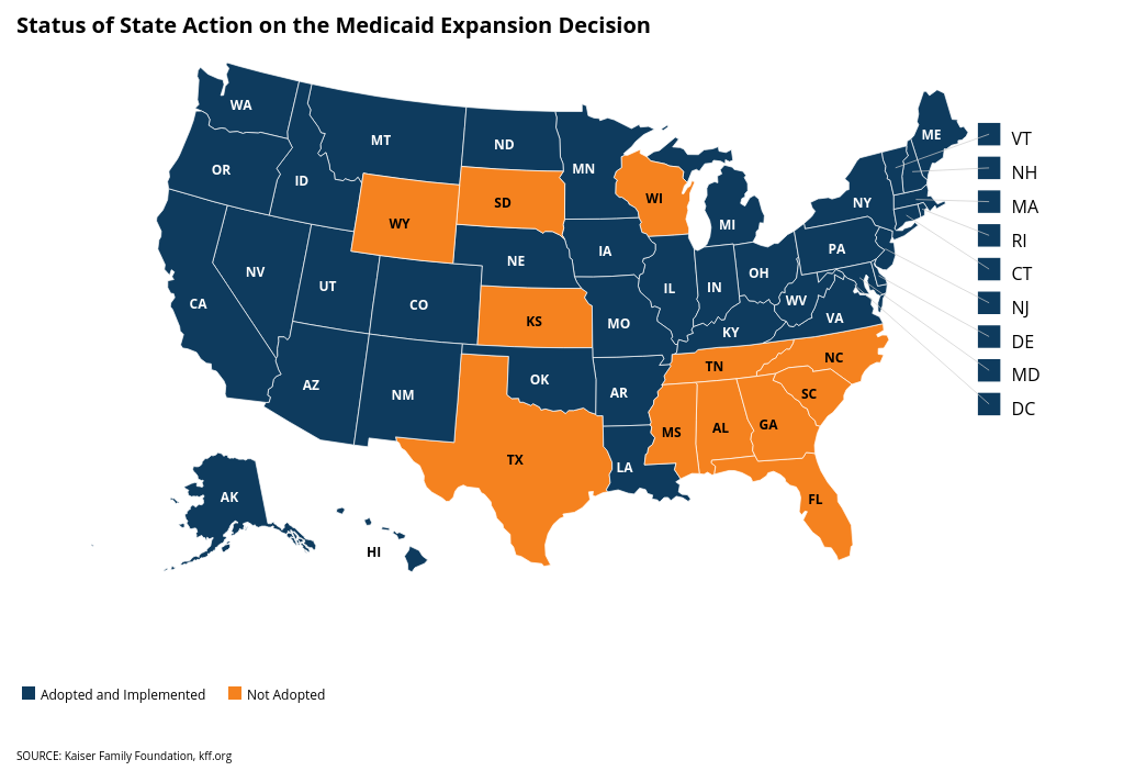 Status of State Action on the Medicaid Expansion Decision