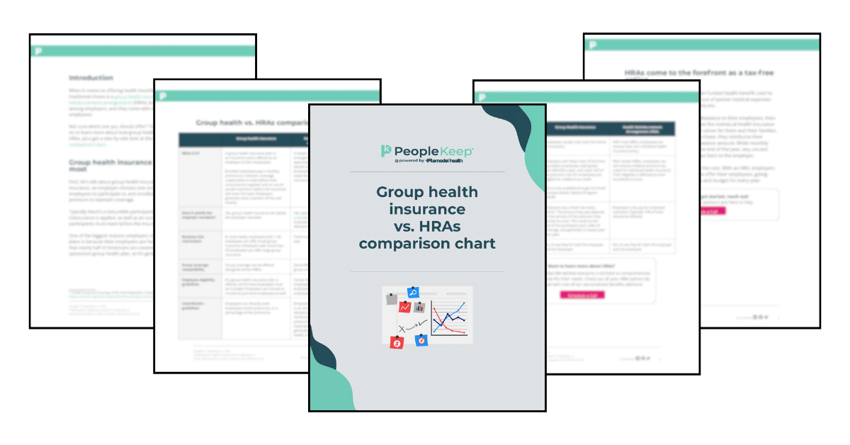 Group health insurance vs HRAs comparison chart asset_transparent