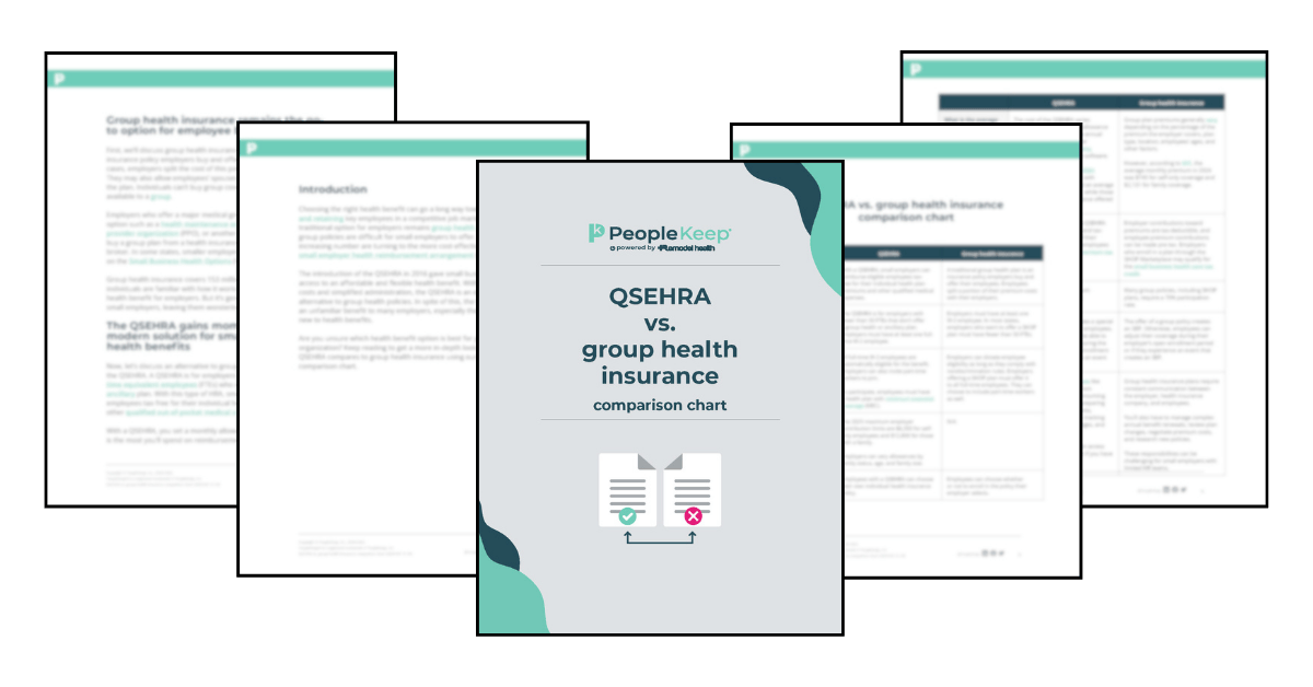 QSEHRA vs group health insurance comparison chart_featured no background